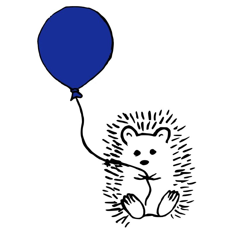Igel mit Ballon