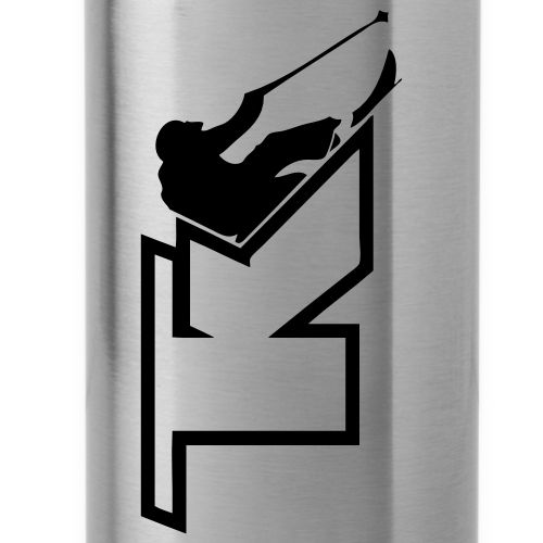 2017 TK Logo Noir sanstexte - Gourde avec paille intégrée