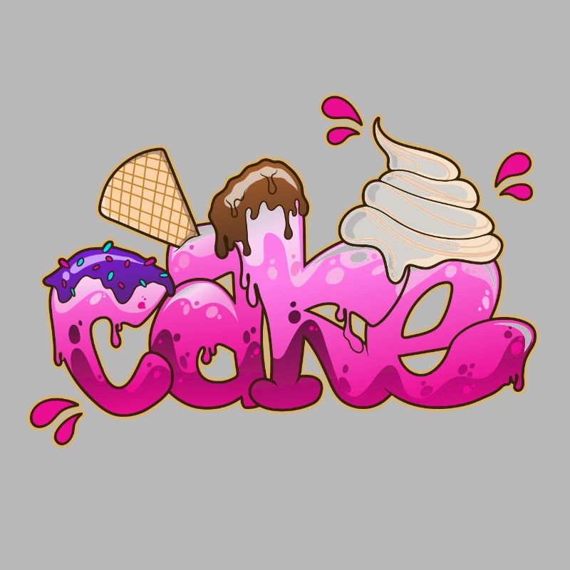 Cake Graffiti Schriftzug