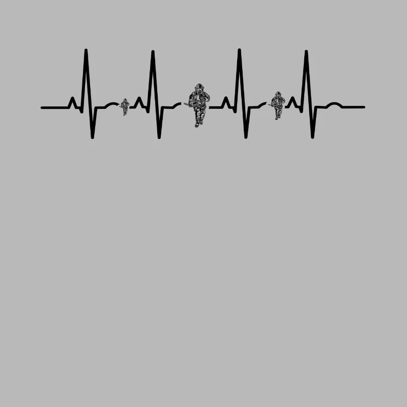 Battements de coeur ekg herz human evolution pompier