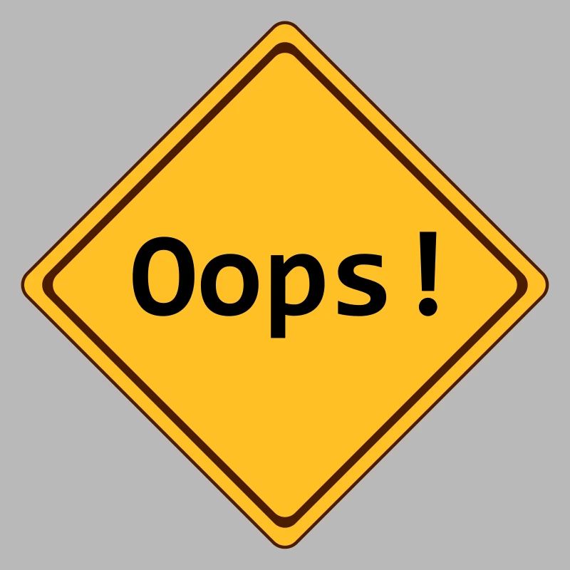 error, oops !, customizable