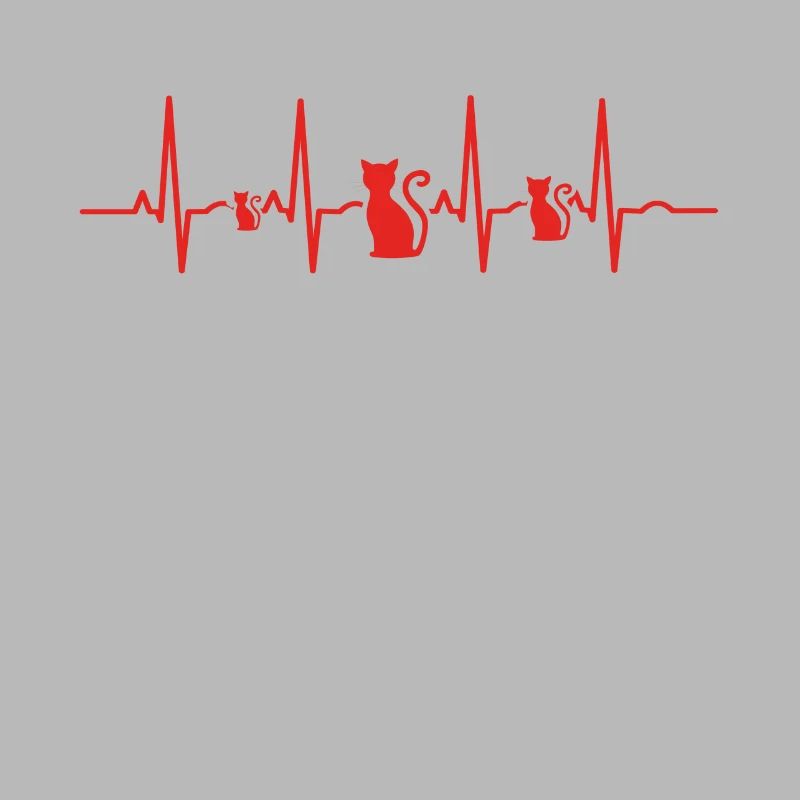 Heartbeat heart ekg evolution human cat gift