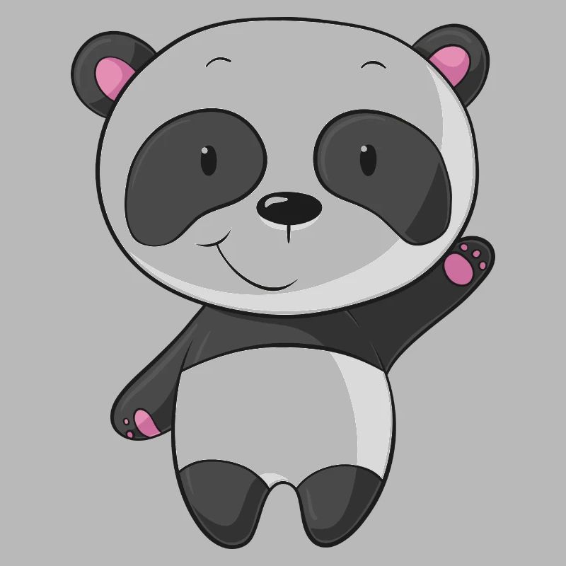 Winkender Comic Panda