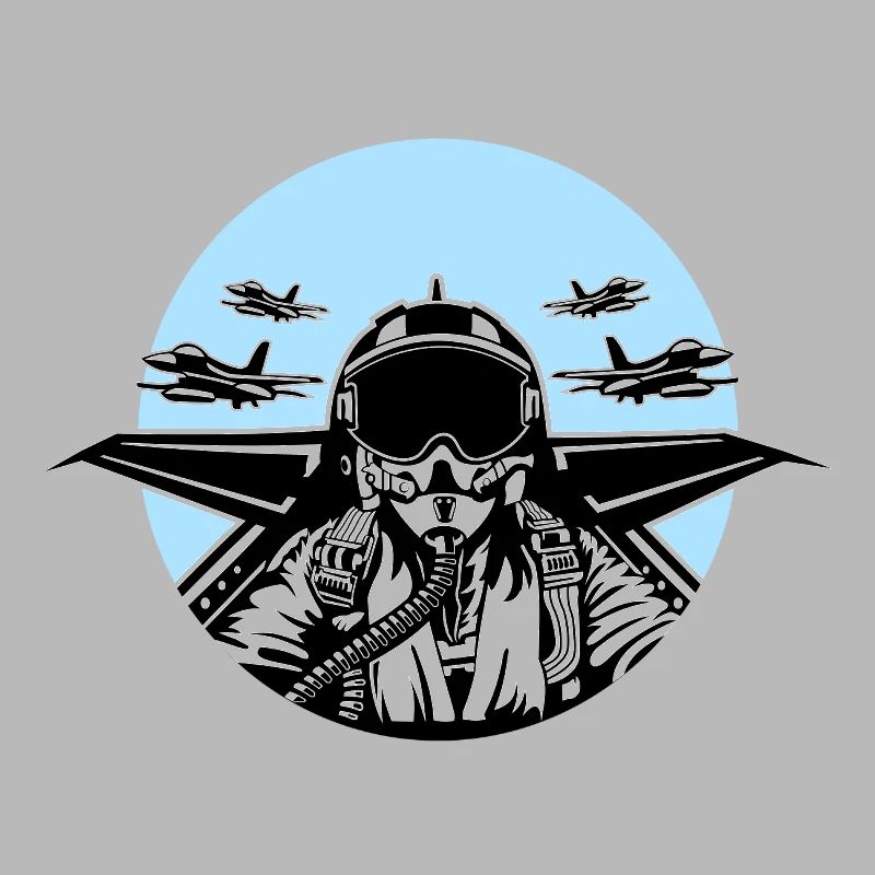 Jet Pilot / Kampfpilot 01_black white