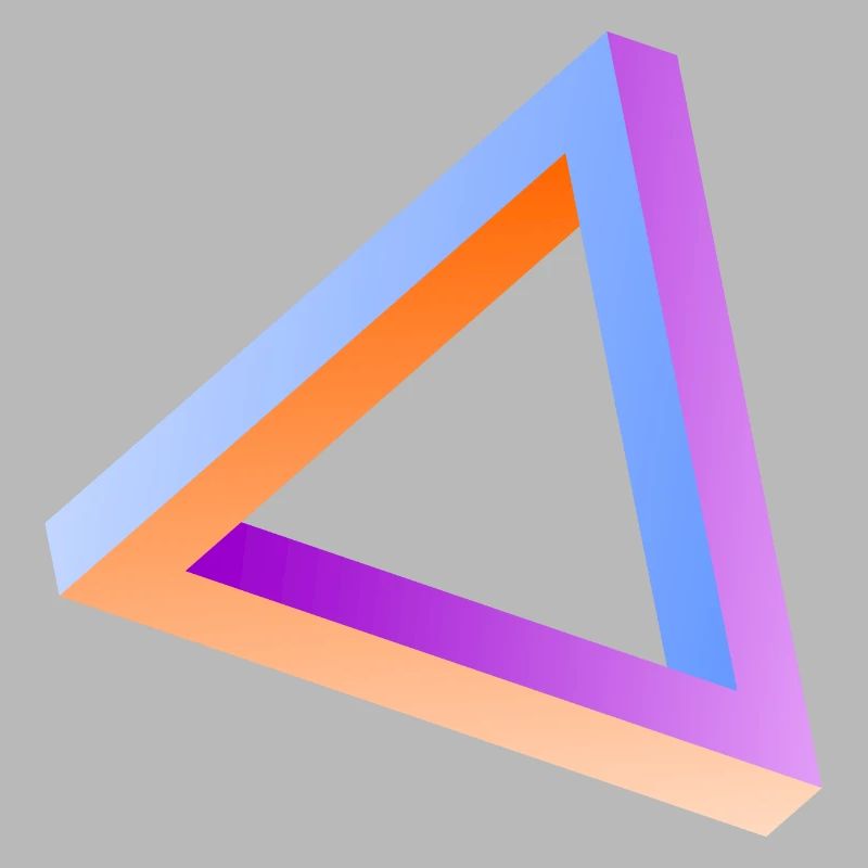Illusion d'optique triangle impossible