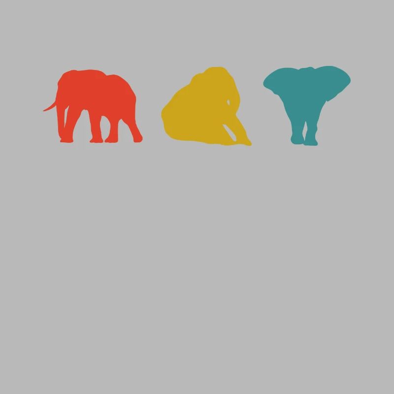Amant d'éléphant rétro