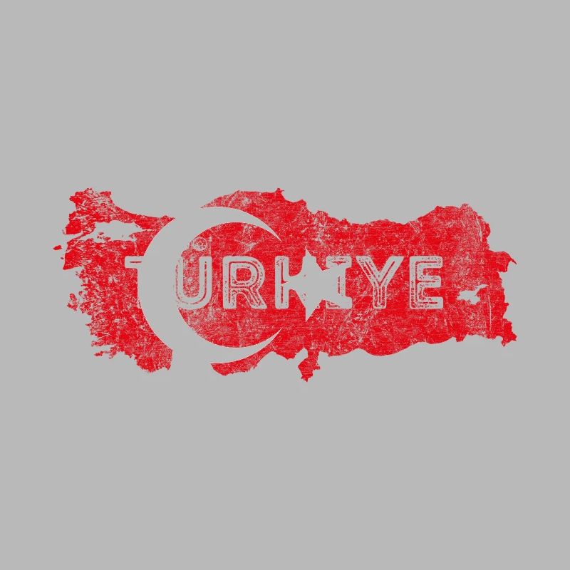 Turkey Map Shape and Flag