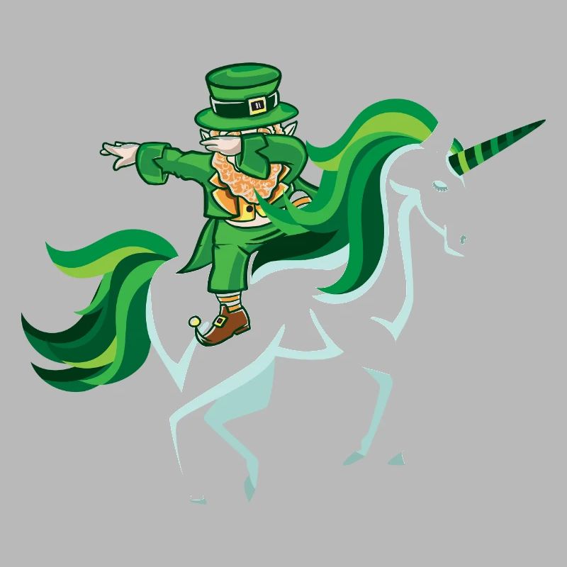 cadeau St Patrick Einhorn dab Kobold drôle