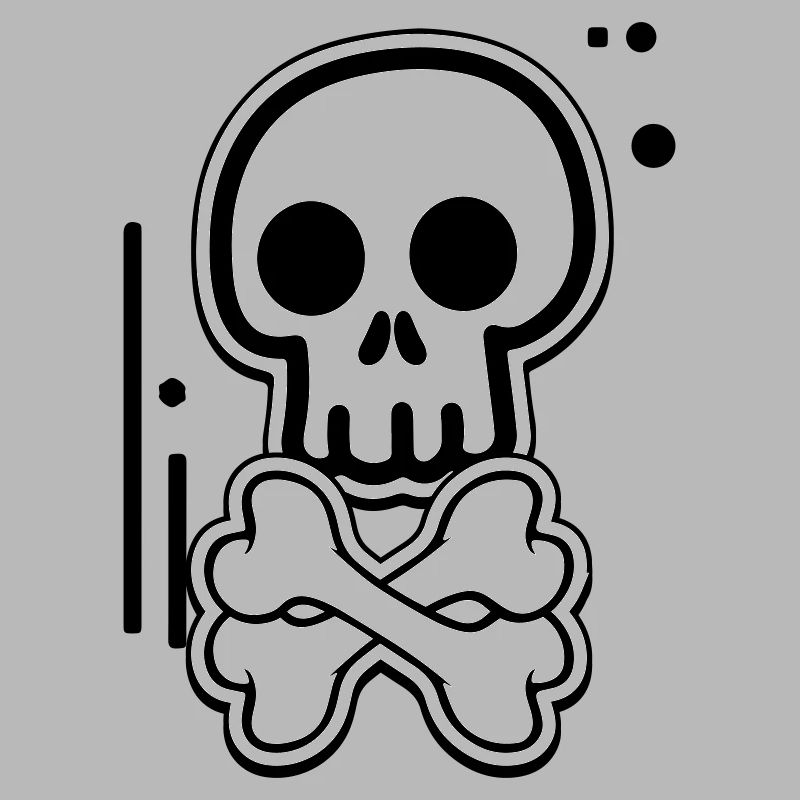 Crâne de pirate comique