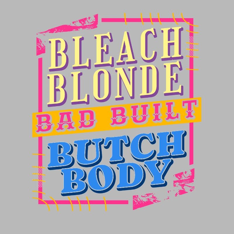 Design rétro : blond de plage, mal construit –