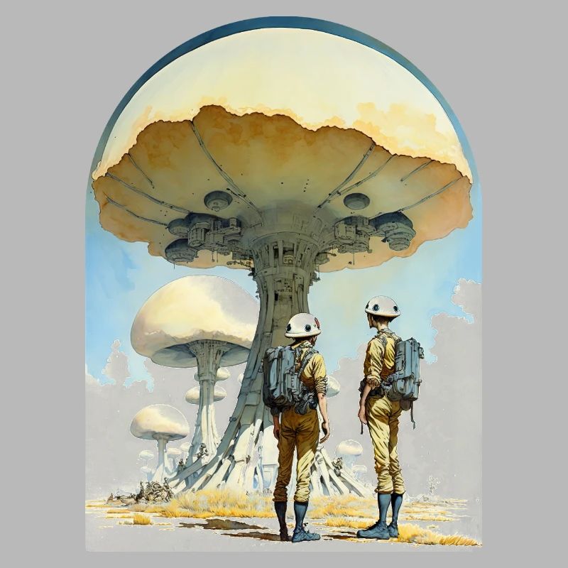 Champignon Art Numérique de l’Espace Années 70
