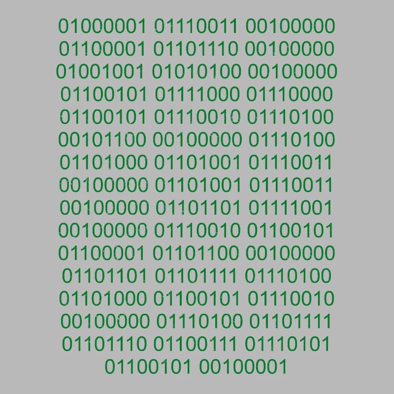 Binary Code Computer Scientist Nerd