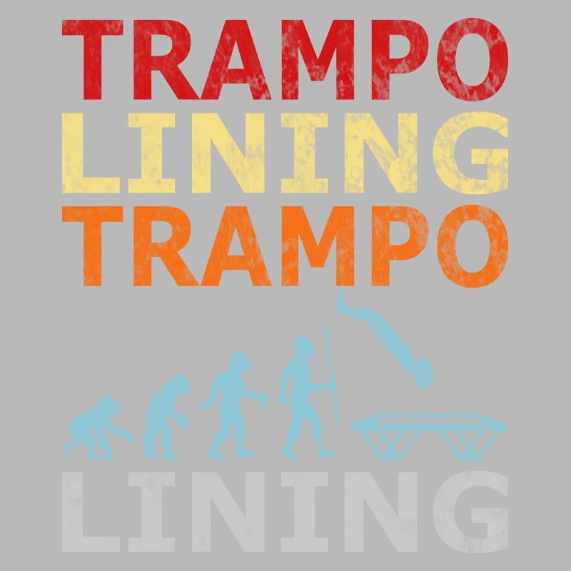 Retro Vintage Style Evolution Trampoline Gymnastics