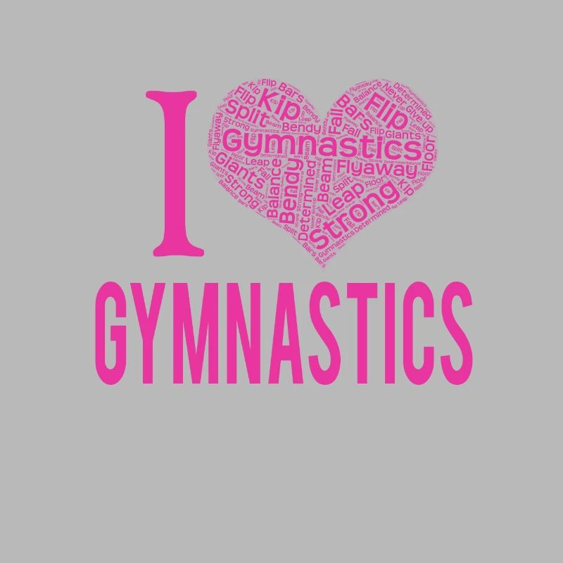 Lustiges ich-Herzgymnastikmädchen oder Turnerin-Muttergeschenk