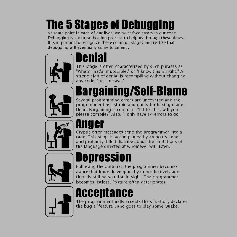 5 Debugging-Stufen
