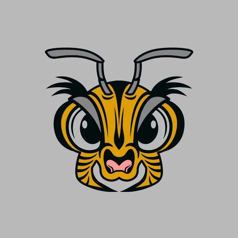 Ant head face cartoon evil