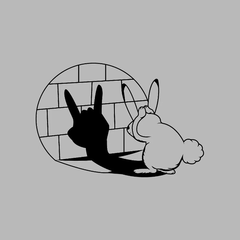Rabbit Shadow Play Metal Rock Easter Gift