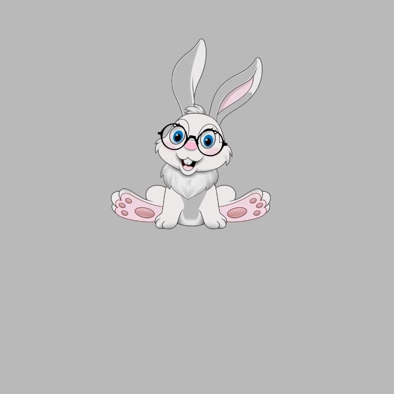 Funny Rabbit Cool Nerd Rabbit with Glasses