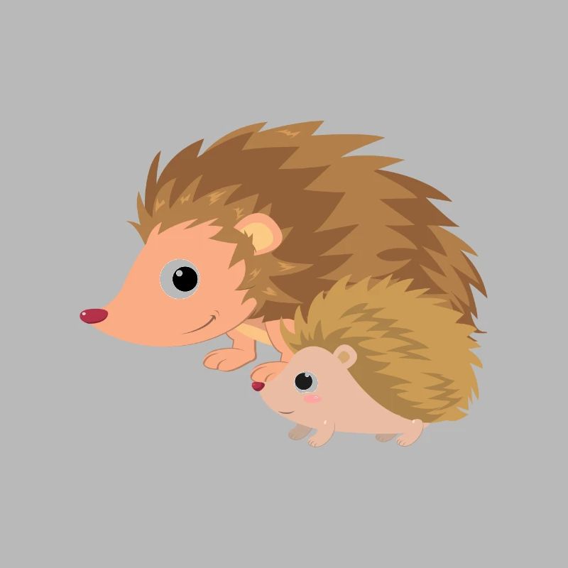 Hérisson avec bébé hérisson