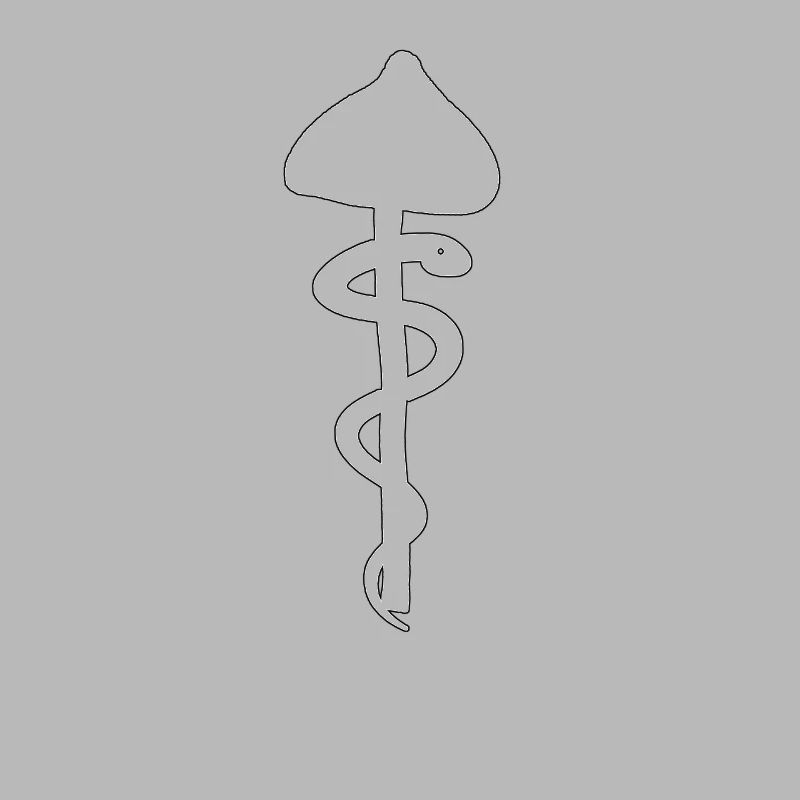 Serpent de champignon, illumination de DMT d'hallucination de drogue