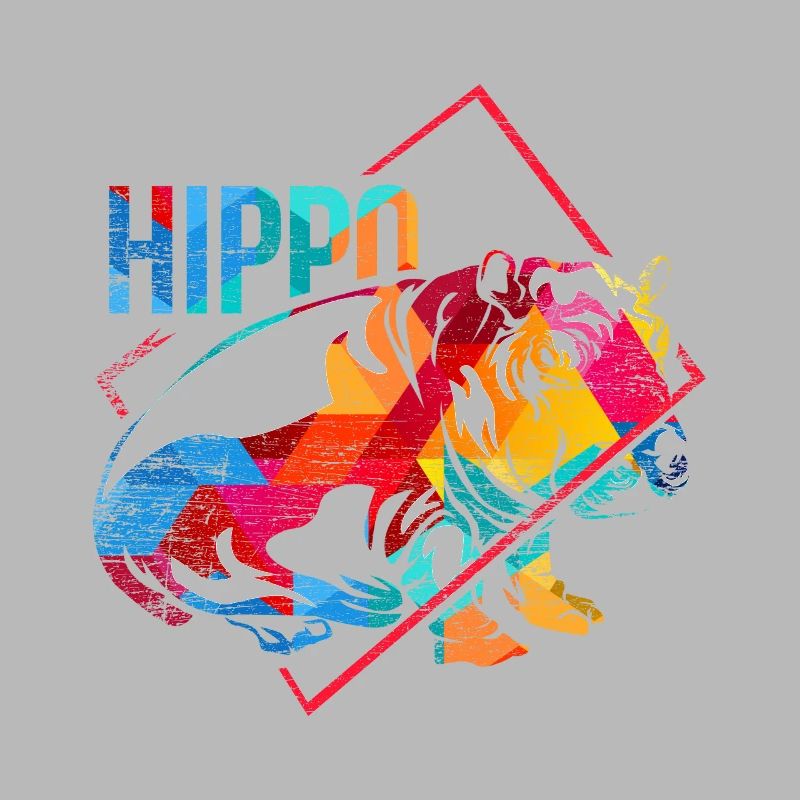 Hippopotame Polygone