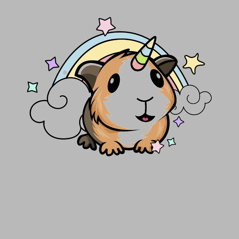 Rainbow Unicorn Guinea Pig Tee, graphique de cochon d'Inde