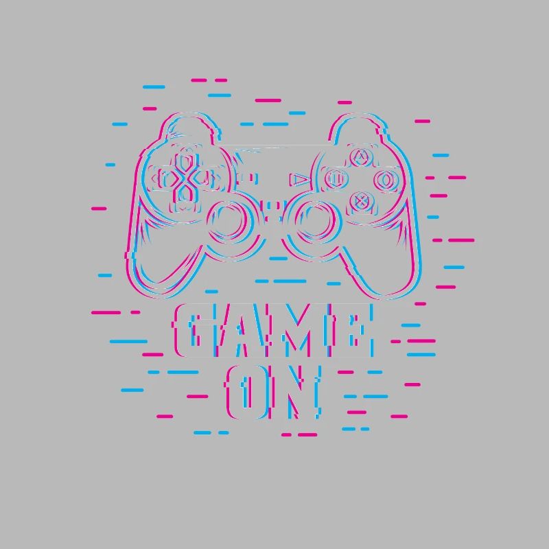 Game on mit Controller bunt