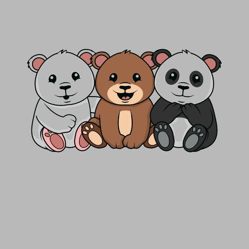 3 Bears 3 Bears Polar Bear Bear Panda