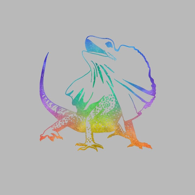 Collared Lizard Frilled Neck Lizard Outline