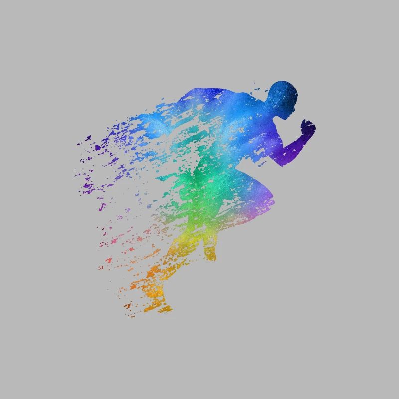 Athletics sprinter sprinting