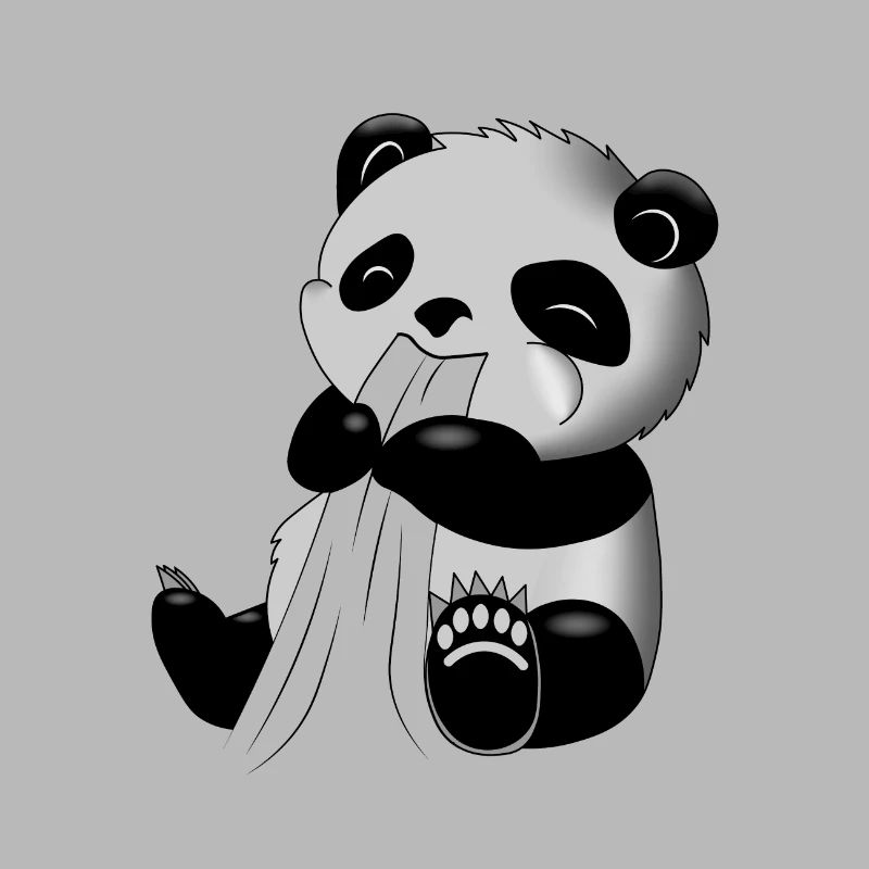 -Shirt Panda mange | Conception de panda mignon