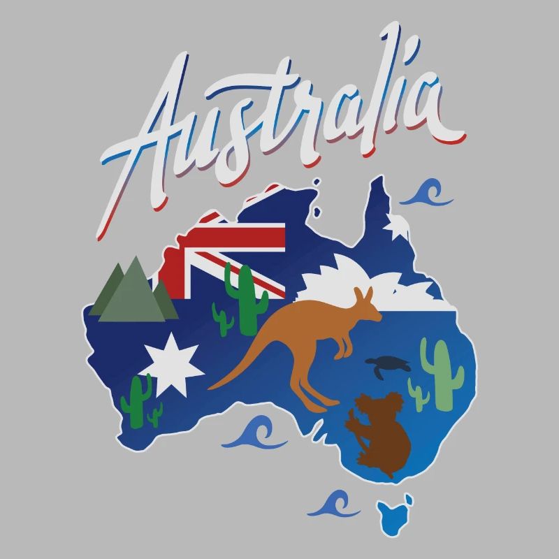 Travel Australia Fun Aussie Map Gift Design Idea