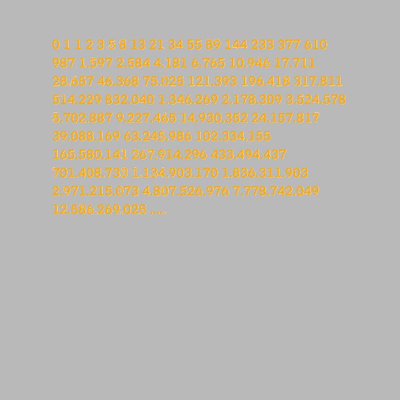 Fibonacci formula number sequence