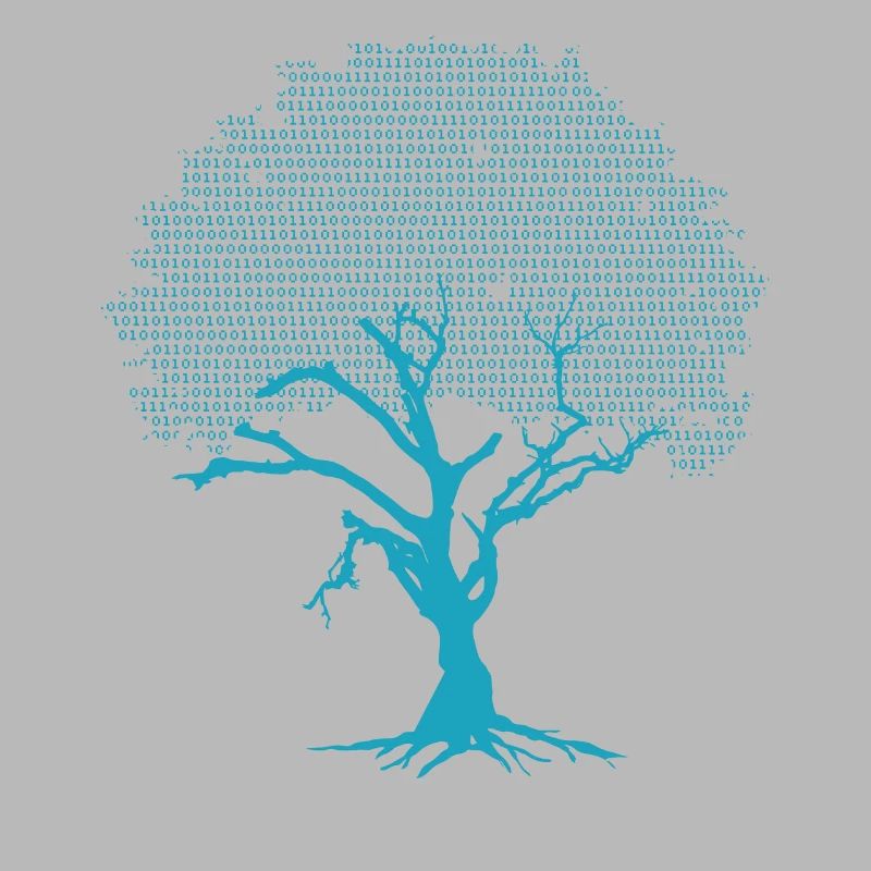 Binary Coding Tree Geschenk Design Idea Grafik