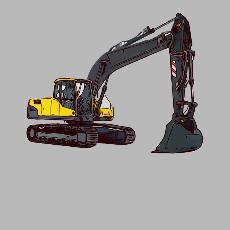 Bagger Baggerfahrer Baustellen Arbeiten Design