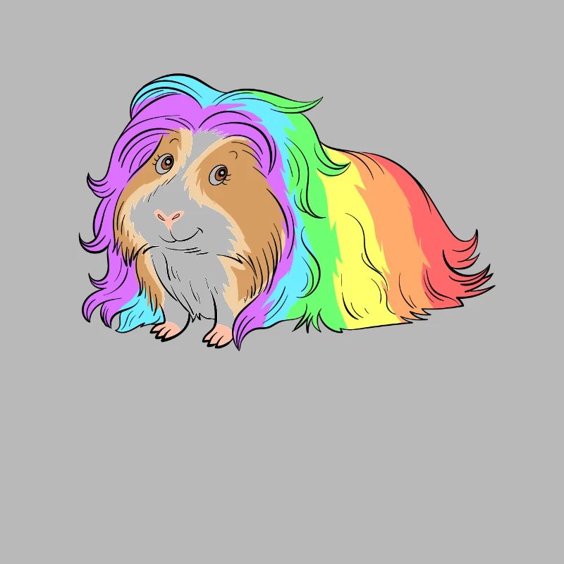 Cochon d'Inde arc-en-ciel coloré