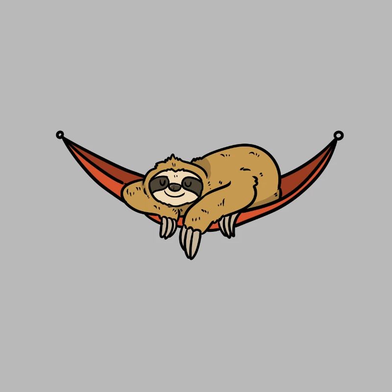 Sloth hammock vacation sleeping
