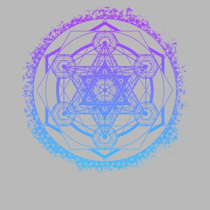 Symbole de géométrie sacrée de gradient de cube de Metatron