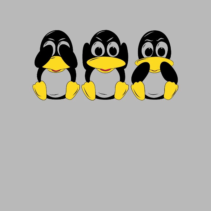 3 Linux penguins hear see speak computer scientists