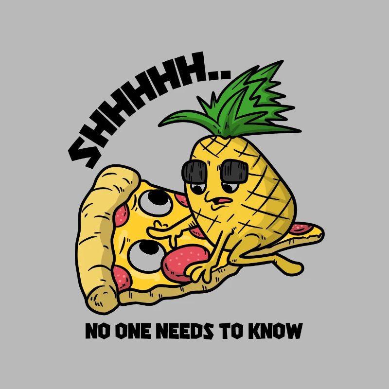 Pineapple seduces a pizza hawaii
