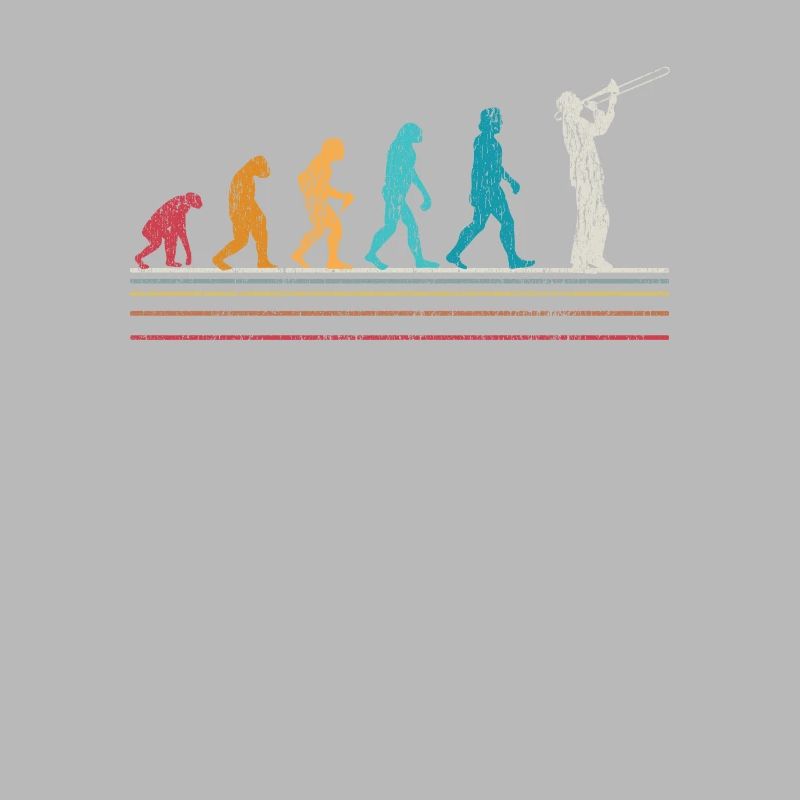 Trombone Evolution Trombone Player Retro