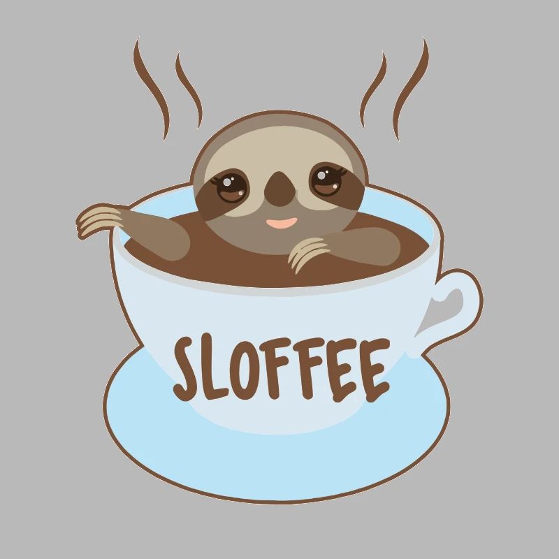 Faultier mit Kaffee
