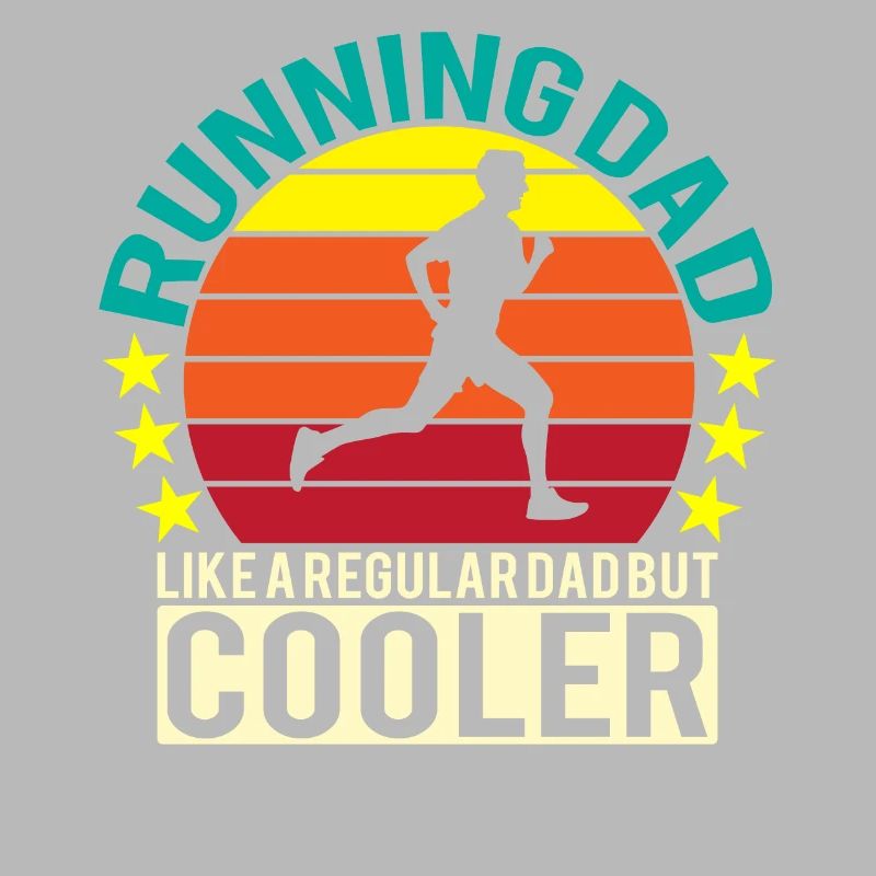 Retro dad jogging dad running gift