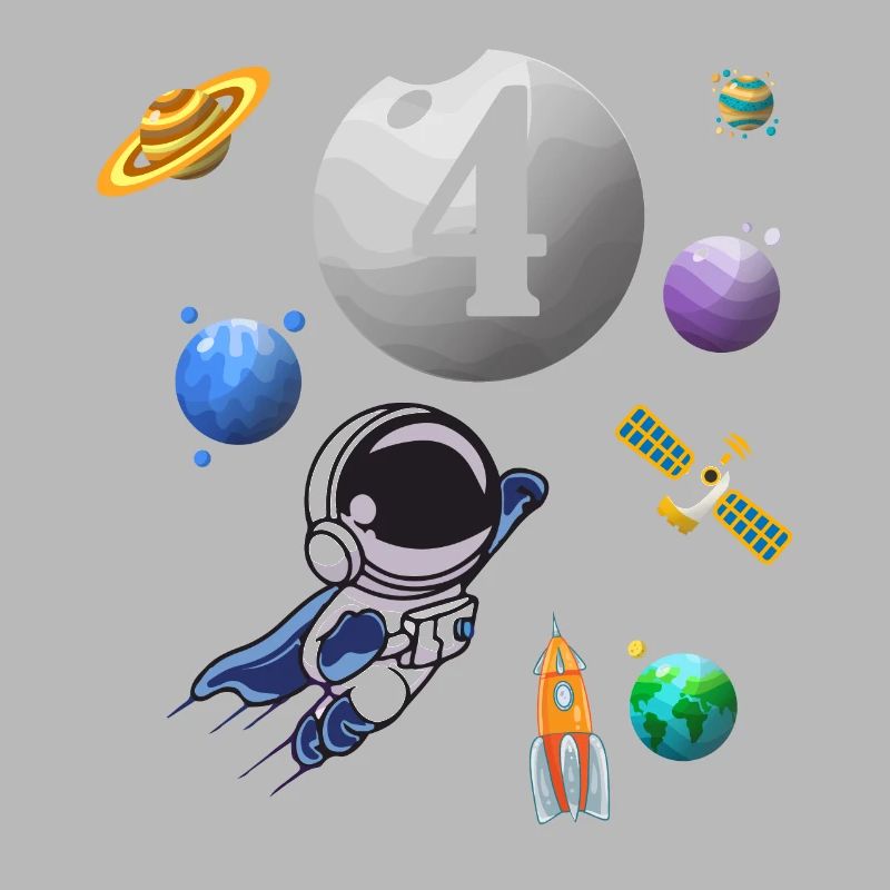 4ème anniversaire 4 ans astronaute spatial spatial