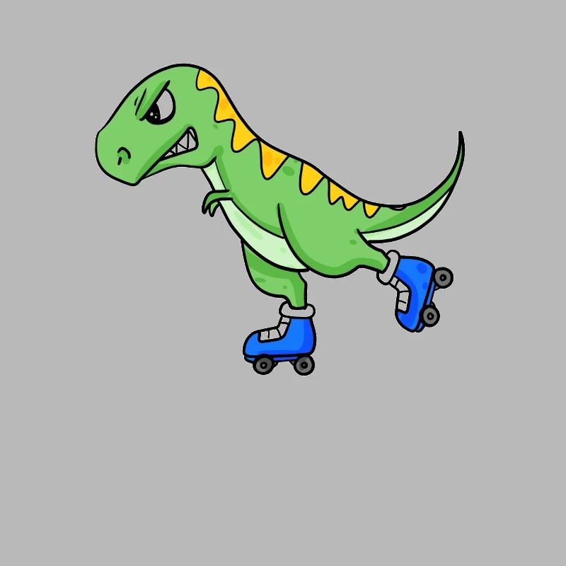 Inline Skating Dinosaur