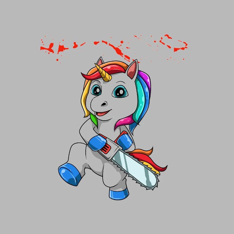 Funny Chainsaw Evil Unicorn
