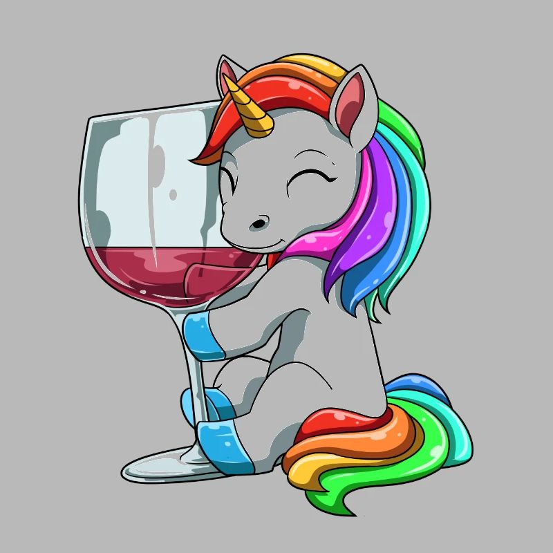 Vin drôle Boire une licorne