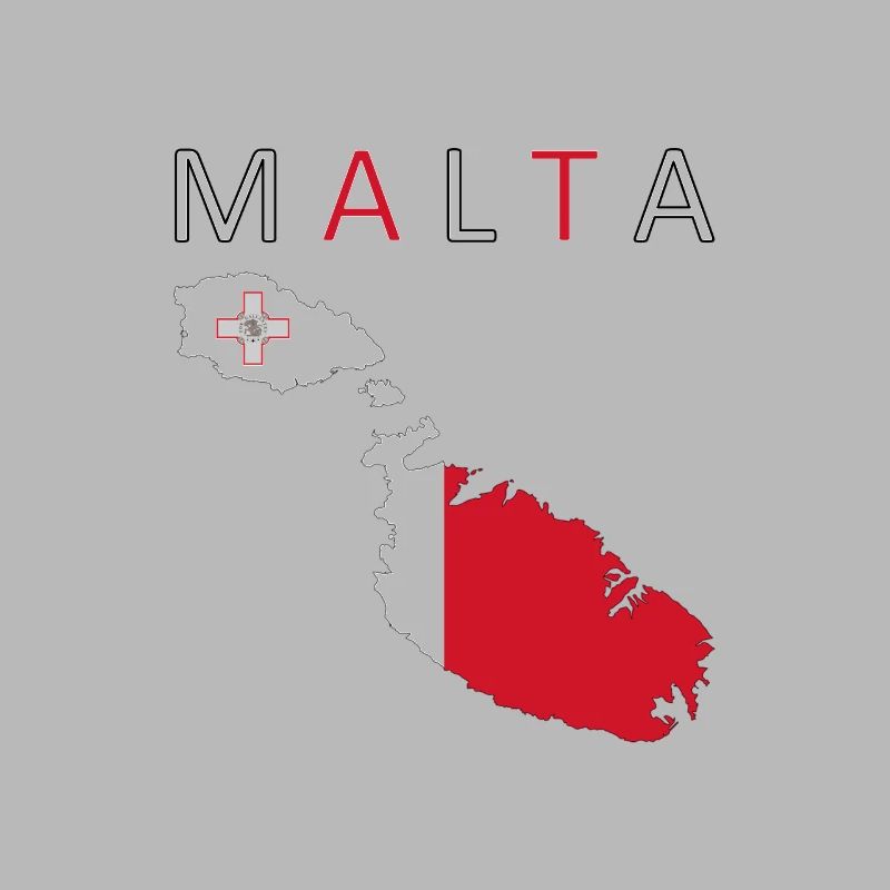 Malta Map Flag Gozo Comino
