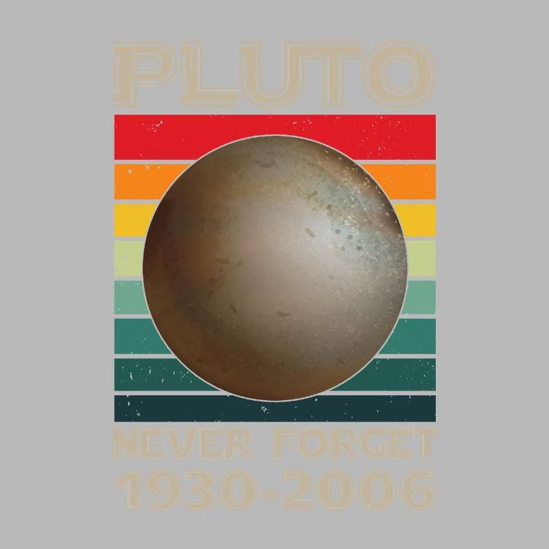 Pluto Never Forget Vintage Space Science