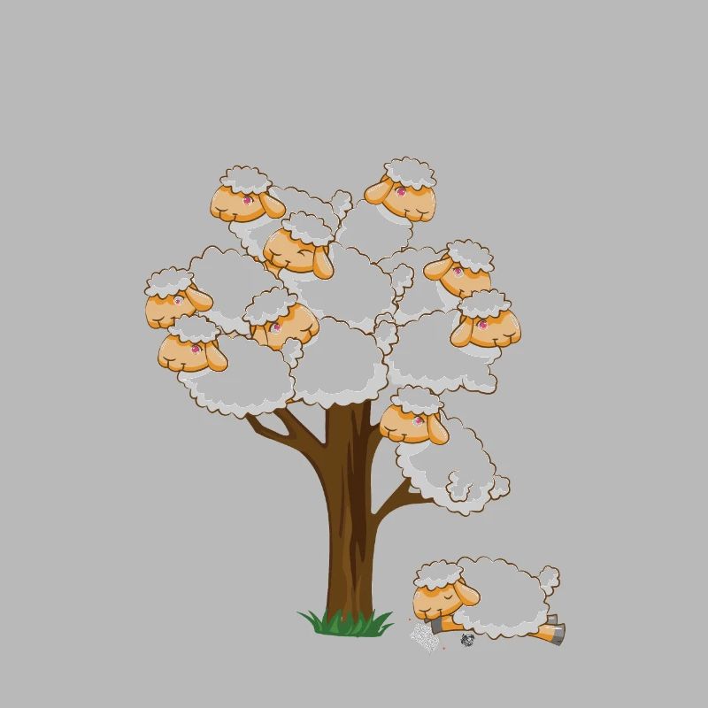 Lustiger Comic Baumwolle Schaf Spruch Geschenk